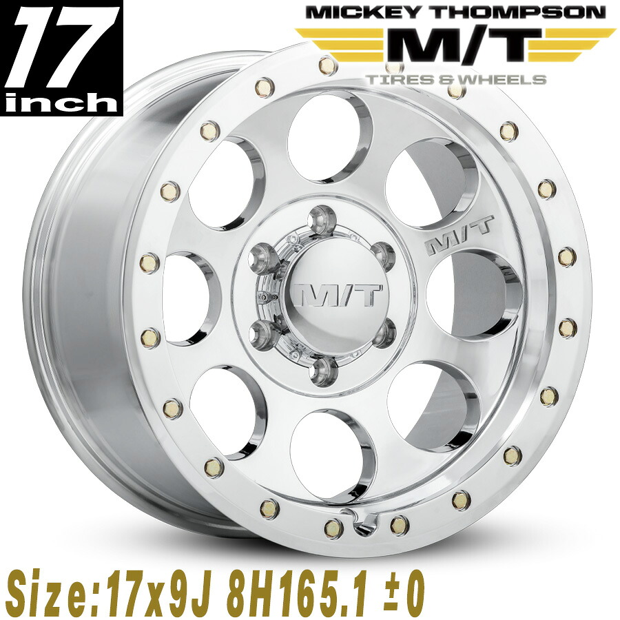 MICKEY THOMPSON (ミッキートンプソン) CLASSIC PRO POLISHED クラシックプロ ポリッシュ 17インチアルミホイール 17x9J 8H 165.1 ±0 ハマーH2/エコノライン/ラム2500/ラム3500 MT274556