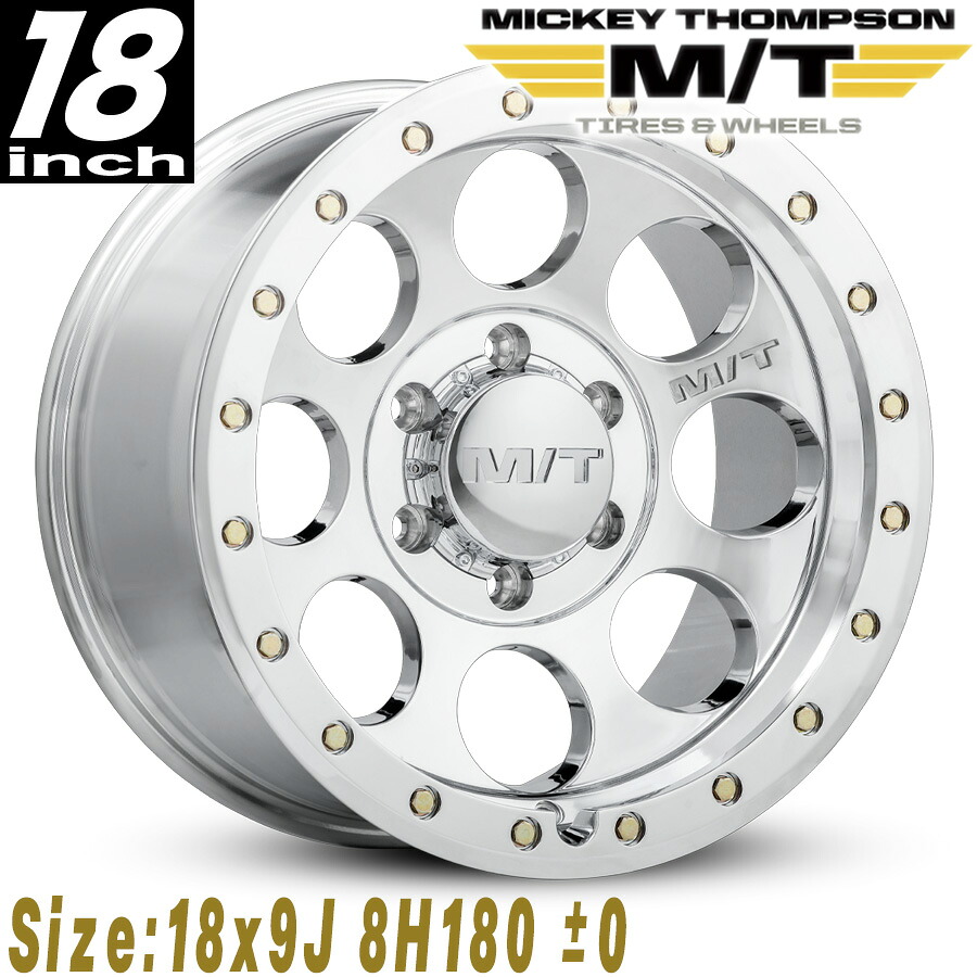 MICKEY THOMPSON (ミッキートンプソン) CLASSIC PRO POLISHED クラシックプロ ポリッシュ 18インチアルミホイール 18x9J 8H 180 &plusmn;0 MT274586｜アルティメイト店 48,600円