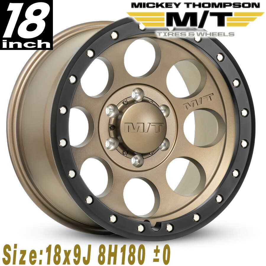 MICKEY THOMPSON (ミッキートンプソン) CLASSIC PRO SATIN BRONZE クラシックプロ サテンブロンズ 18インチアルミホイール 18x9J 8H 180 ±0 MT274505|アルティメイト店