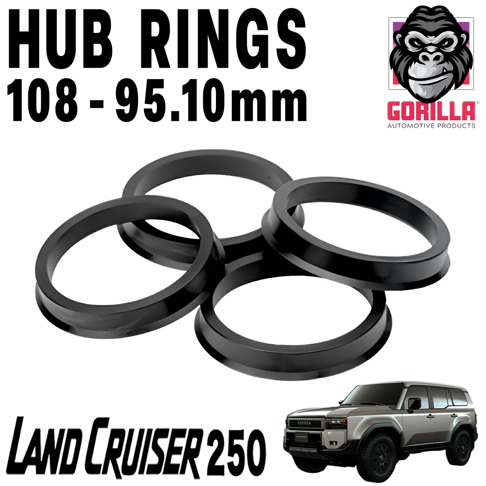 らり 楽天市場】GORILLA (ゴリラ) ハブリング ホイール側 106mm / 車