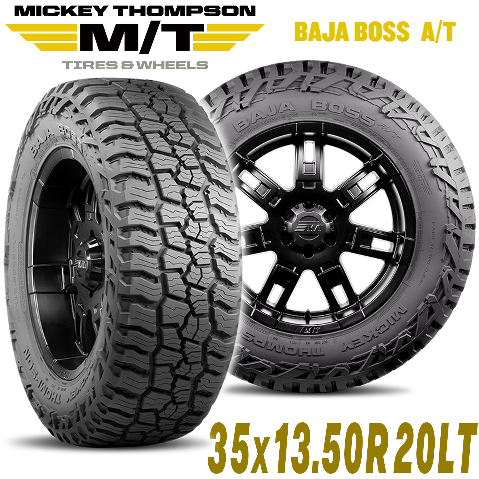 MICKEY THOMPSON ミッキートンプソン BAJA BOSS AT（バハボスエーティー）20インチタイヤ（1本）35X13.50R20LT ブラックレター ラジアル オールテレーン AT A/T 69,300円