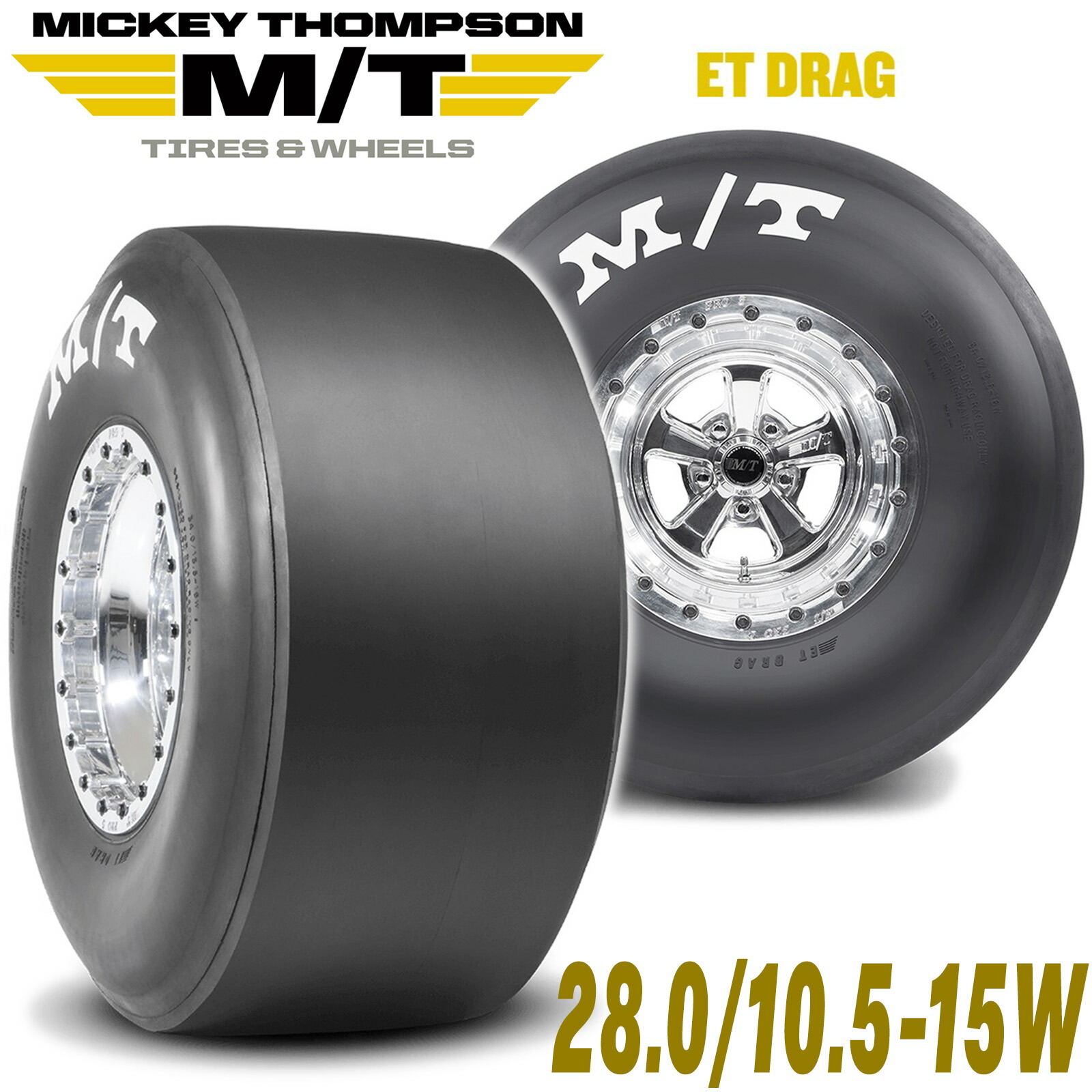 MICKEY THOMPSON ミッキートンプソン ET DRAG(ETドラッグ)15インチタイヤ(1本)28.0/10.5-15W バイアス ドラッグタイヤ 90000001551|アルティメイト店
