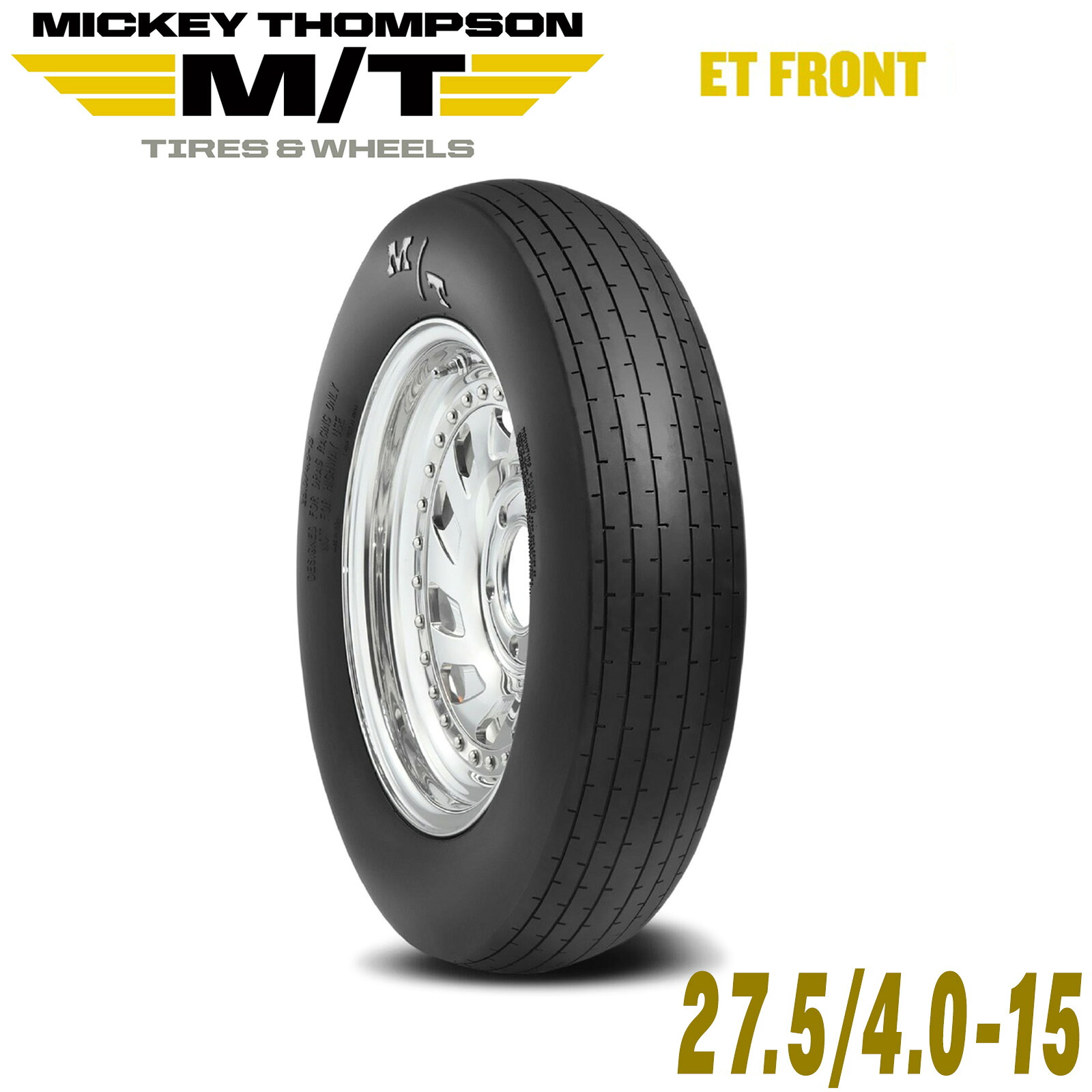 MICKEY THOMPSON ミッキートンプソン ET FRONT（ETフロント）15インチタイヤ（1本）27.5/4.0-15 バイアス ドラッグタイヤ 90000026534