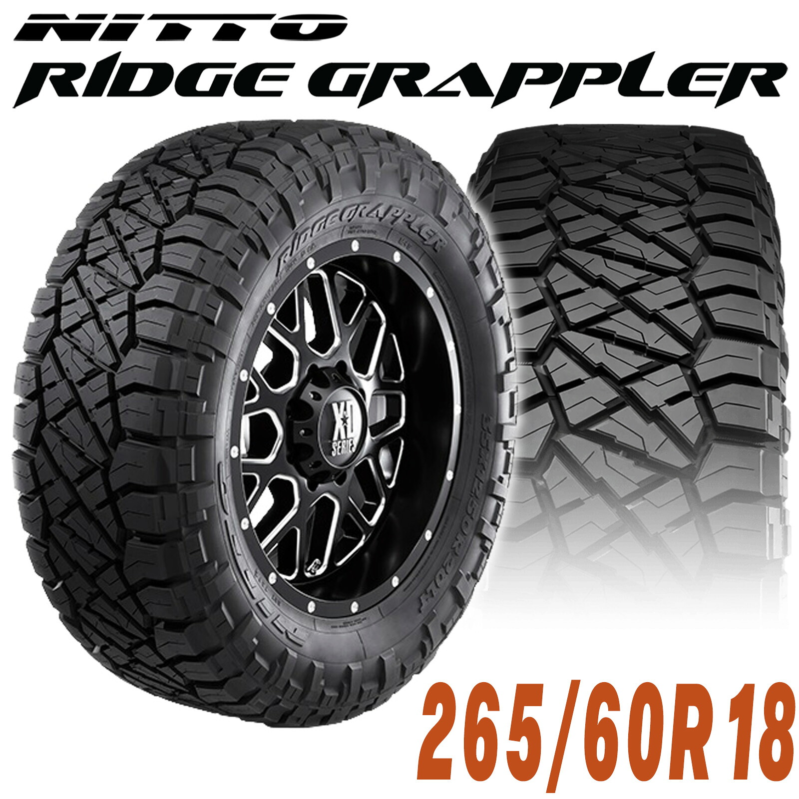 NITTO ニット&mdash; RIDGE GRAPPLER リッジグラップラー 18インチタイヤ（1本）265/60R18 114S オールテレイン AT A/T｜アルティメイト店