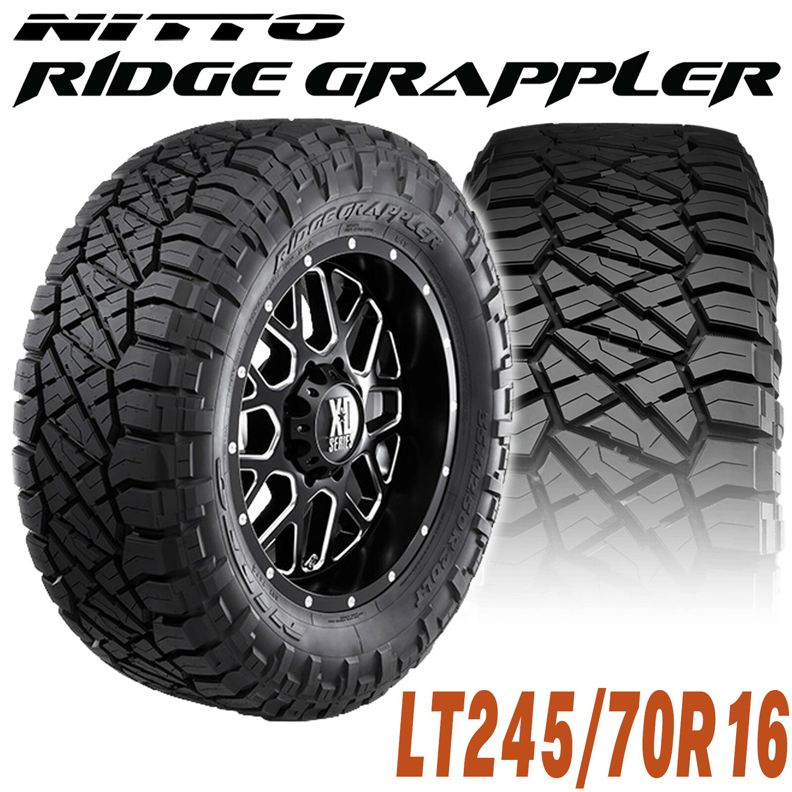 NITTO ニット― RIDGE GRAPPLER リッジグラップラー 16インチタイヤ（1本）LT245/70R16 118Q オールテレイン AT A/T