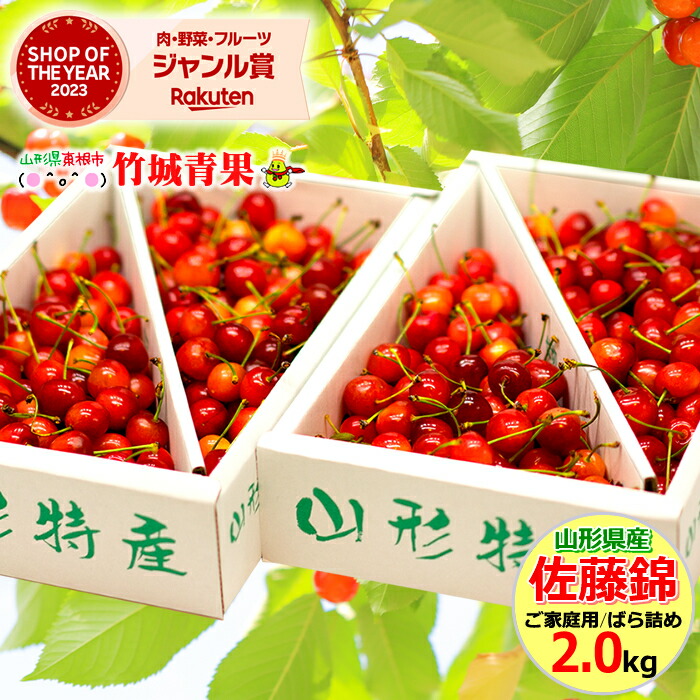 【6月上旬から順次出荷予定】山形県産 ご家庭用 さくらんぼ 佐藤錦(露地/Mサイズ/2kg/ばら詰め)<BR><BR>【露地 露地物 訳あり わけあり 山形県産 サクランボ 果物 フルーツ 人気 売れ筋 山形県 お取り寄せ 自宅用】