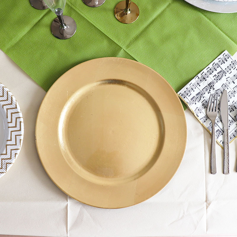 【楽天市場】SCHON+チャージャープレート ゴールド 金 皿 大皿 トレイ 敷膳Charger Gold直径33cm CHM24G：ウルトラミックス