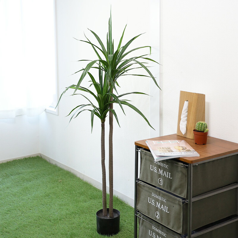 ★500円 クーポン有★ ''フェイクグリーン 人工観葉植物 ドラセナ(幸福の木) 高さ84cm グリーン 観葉植物 造花 大型 インテリア 店舗 ショップ おしゃれ ショウルーム|ウルトラミックス