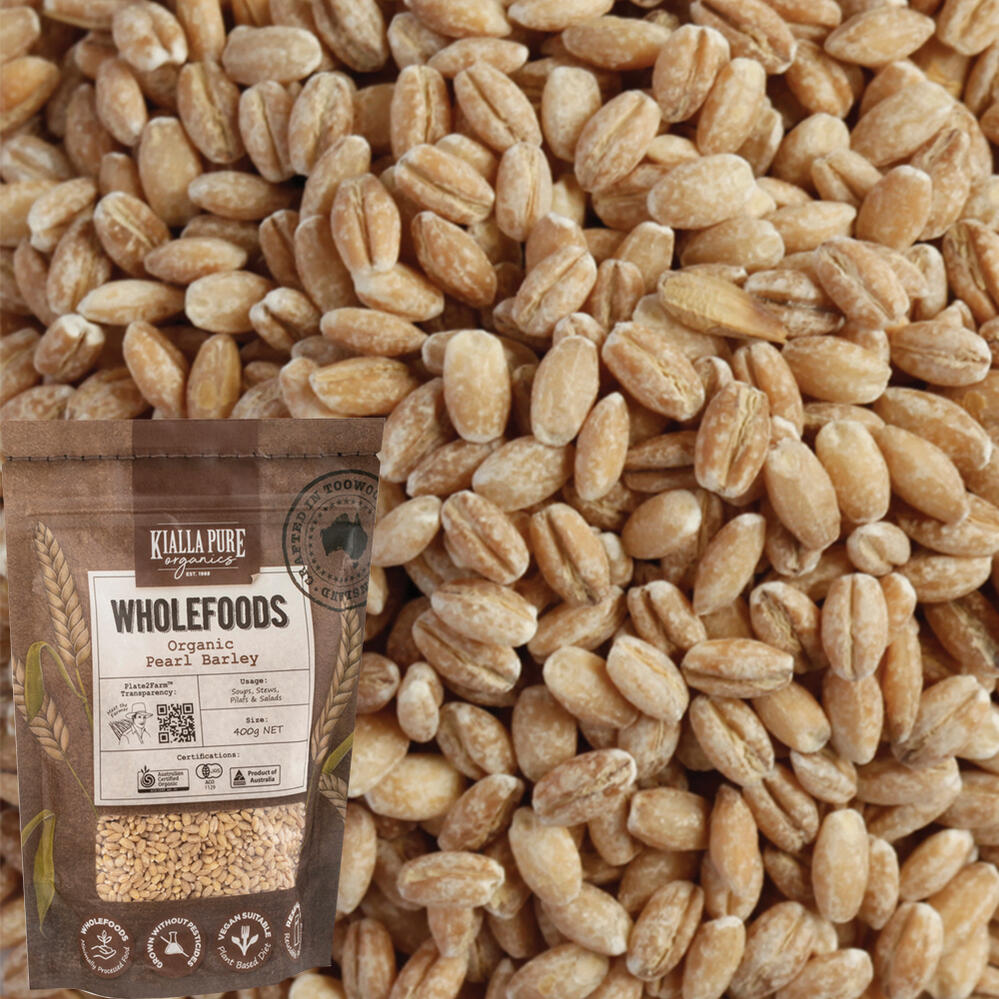 オーガニック 大麦粒 400g 有機JAS認定 ACO認定 Organic Pearl Barley キアラピュアフーズ Kialla Pure Foods オーストラリア