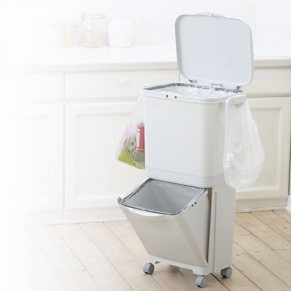 ★500円 クーポン有★ '縦型分類ワゴンペール45S 白 ホワイト 45L 45リットル 15L 30L ゴミ ごみ 箱 ごみ箱 ゴミ箱 ごみばこ フタ付き ふた付き 蓋つき