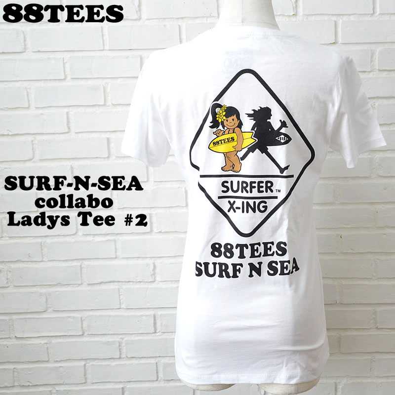 surf-n-sea サーフアンドシー レディース Tシャツ Blue84コラボ HIBISCUS GLITTER V-NECK 楽天市場】SURF-N-SEA サーフアンドシー・Kids SURFER XING