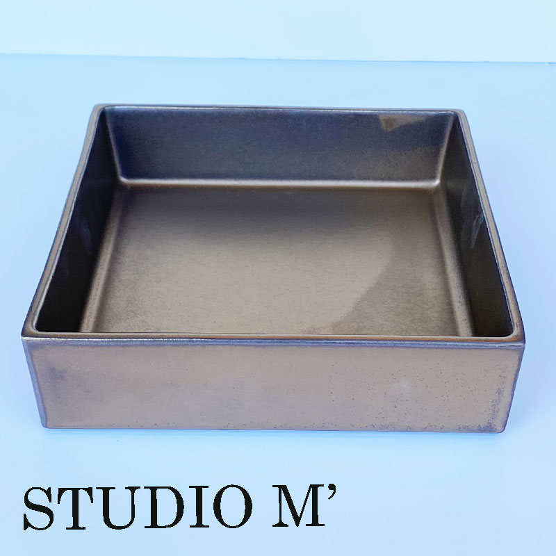 STUDIO M' スタジオエム スタジオM 食器 ソブル６寸正角鉢（ブロンズ） 【NEW　ITEM】【ギフト】【ナチュラル】【内祝い】【結婚祝い】 【スタジオｍ】【ソブル】【スタジオエム　食器】
