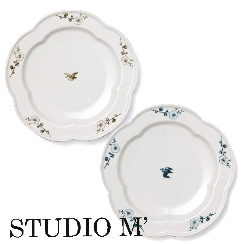 楽天市場】STUDIO M スタジオエム 食器 プレート 皿梅花 4寸皿