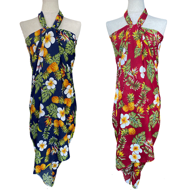 楽天市場】フリンジ付パレオ 大判パレオISLAND PAREO(モンステラ