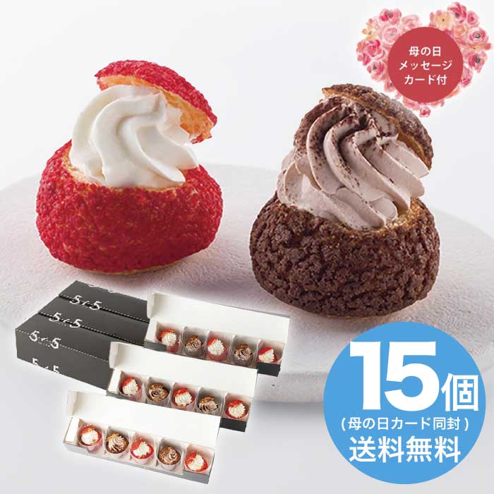 ＼期間限定クーポン付／母の日 5/8-10お届け ツインシューギフト 2026 ギフト 洋菓子 詰め合わせ 和菓子 シュークリーム 6000円 冷凍 送料無料 食品 [直送商品]