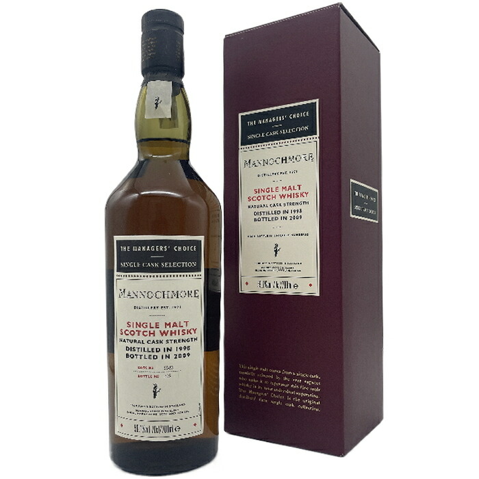 【並行品】マノックモア 1998~2009 10年 マネージャーズチョイス 59.1度 700ml 箱付