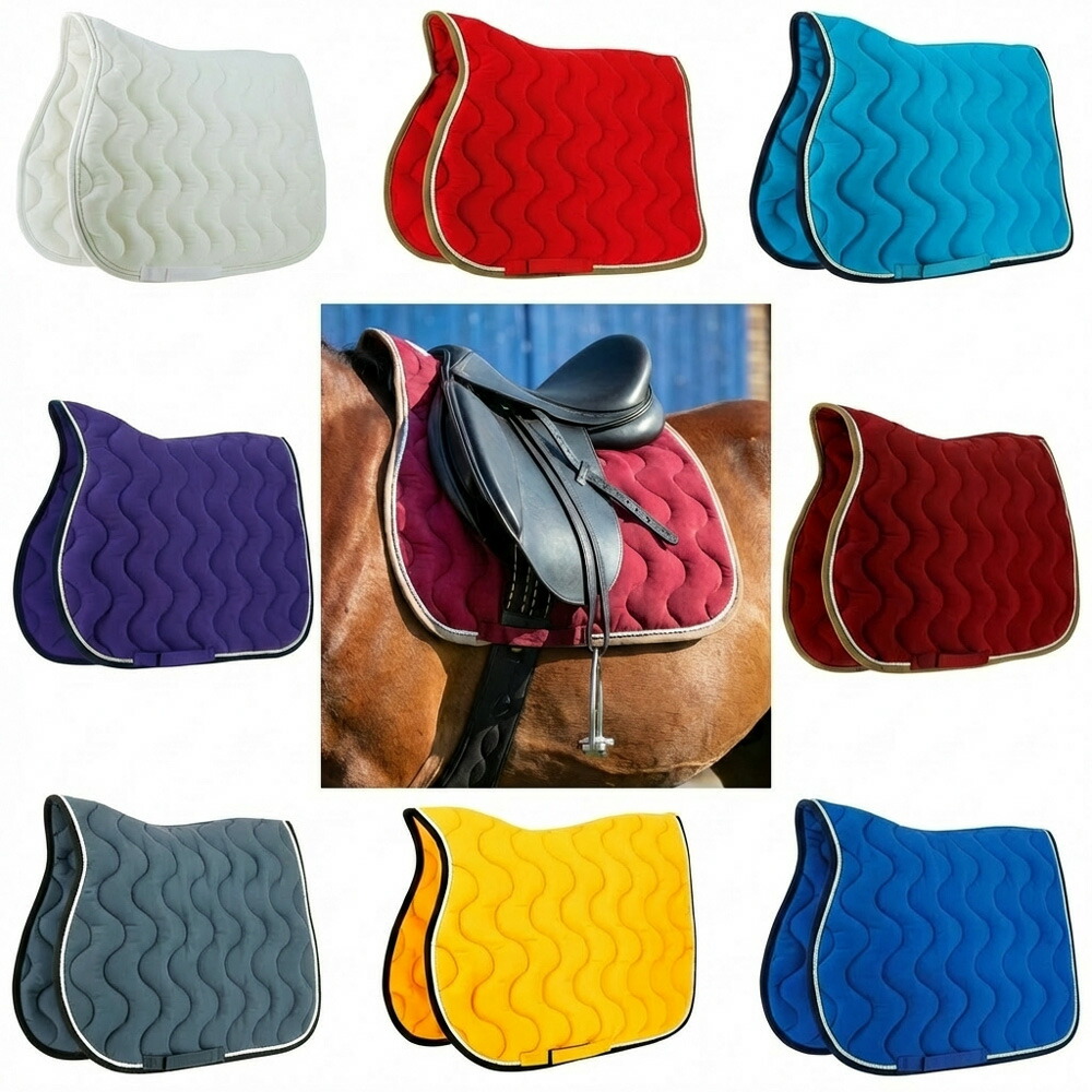 障害・総合鞍用　Equi-Theme　ポリファンサドルパッド　｜　乗馬用品　馬具　ゼッケン　総合　障害　ジャンピング　オールパーパス　カラフル　コットン　吸水　赤　白　青　黄色　ワインレッド　紫 7,286円