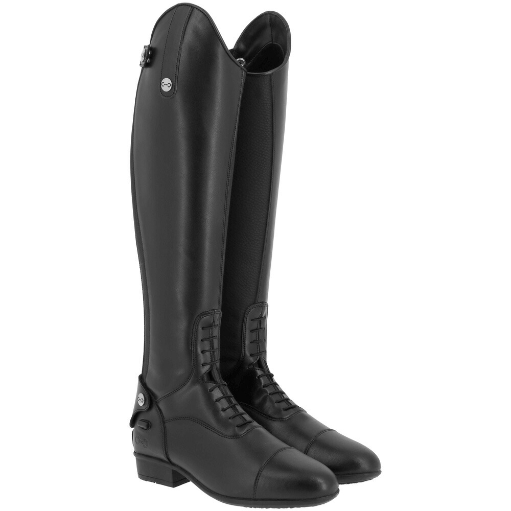 乗り馬用長靴 合皮長靴 シンセティック レースドロングブーツ R/W ｜乗り馬備品 靴 むすび付けるなめし革 レディース メンズ 男女似ている 編上げ 今めかしい 黒いこと