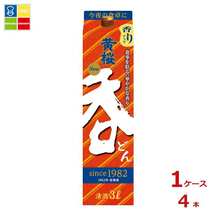 黄桜 呑3L紙パック×1ケース（全4本）送料無料