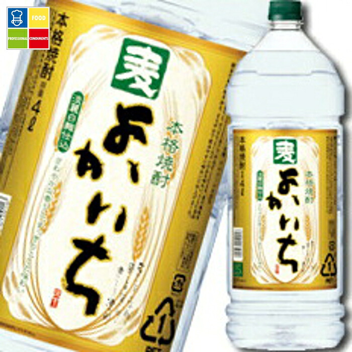 宝酒造 本格焼酎「よかいち」（麦）25度エコペット4L×1ケース（全4本） 送料無料