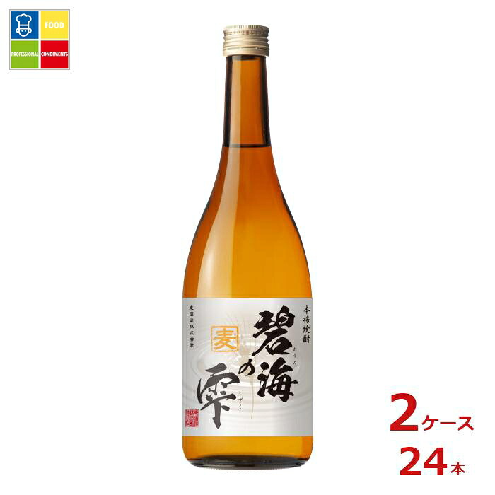 東酒造 本格焼酎 25度 碧海の雫 麦720ml瓶×2ケース（全24本）送料無料