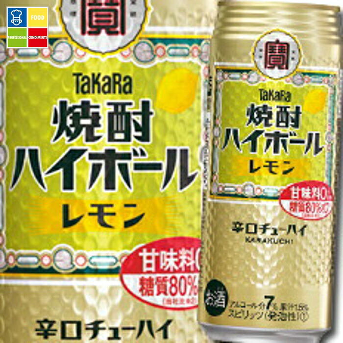 宝酒造 焼酎ハイボール レモン500ml缶×2ケース（全48本） 送料無料