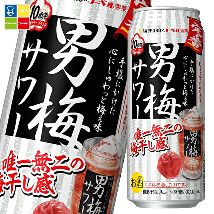 サッポロ 男梅サワー500ml缶&times;2ケース（全48本） 送料無料｜うまいもん屋業務用プロマーケット