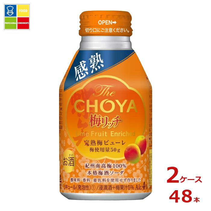 チョーヤ 梅酒 ザ・チョーヤ 梅リッチ300mlボトル缶×2ケース（全48本）送料無料
