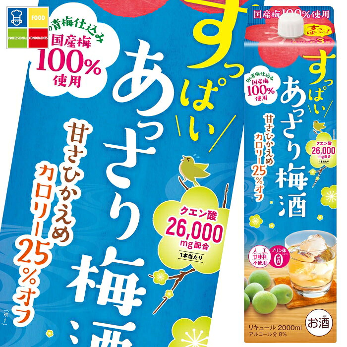 合同 すっぱい あっさり梅酒2Lパック×2ケース（全12本） 送料無料 7,744円