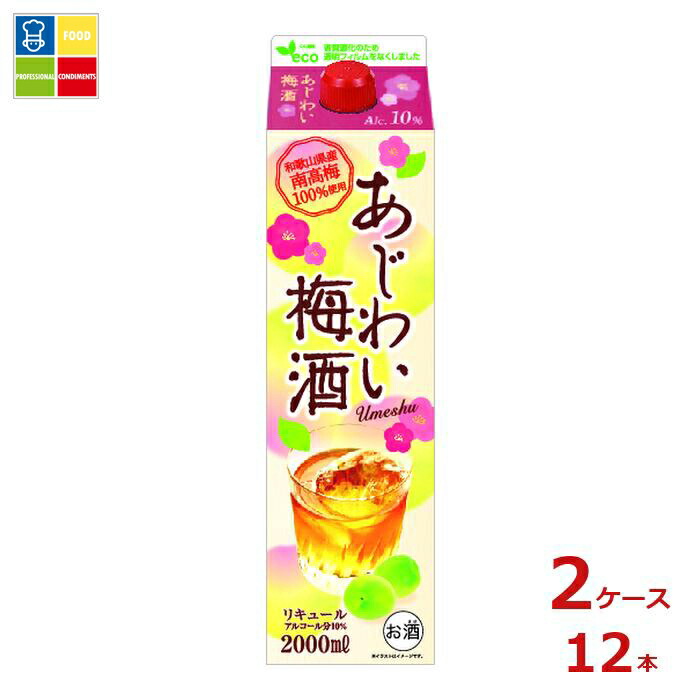 キング醸造 あじわい梅酒 南高梅 100％2L紙パック×2ケース（全12本）送料無料