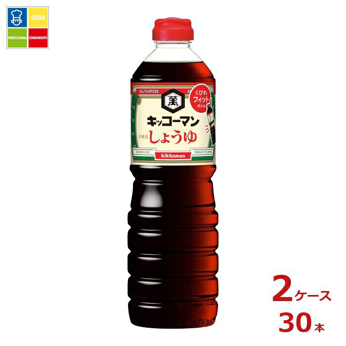 先着限りクーポン付 キッコーマン こいくちしょうゆ1L×2ケース(全30本)送料無料【co】|うまいもん屋業務用プロマーケット
