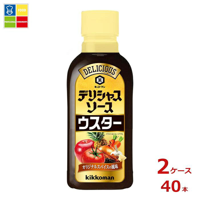 先着限りクーポン付 キッコーマン デリシャスソース ウスター300ml×2ケース（全40本）送料無料【dell】【co】