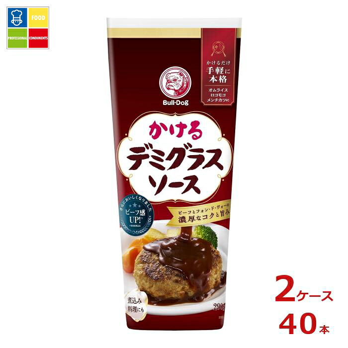 先着限りクーポン付 ブルドックソース かける デミグラスソース290gチューブ×2ケース(全40本)送料無料【co】