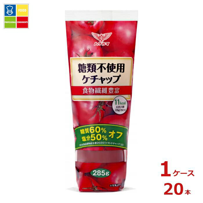 ハグルマ 糖類不使用ケチャップ285g×1ケース（全20本）送料無料