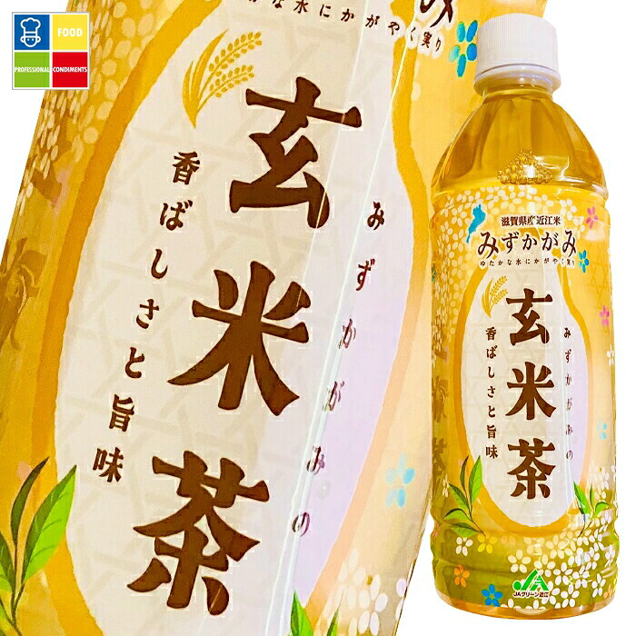 滋賀県産 近江米みずかがみの玄米茶500ml&times;2ケース（全48本） 送料無料｜うまいもん屋業務用プロマーケット