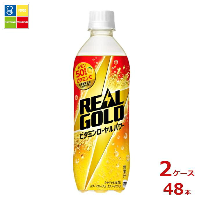 コカコーラ リアルゴールド ビタミンローヤルパワー 490ml×2ケース（全48本）送料無料
