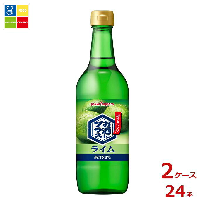 ポッカサッポロ お酒にプラスライム540ml瓶×2ケース（全24本） 送料無料 10,054円