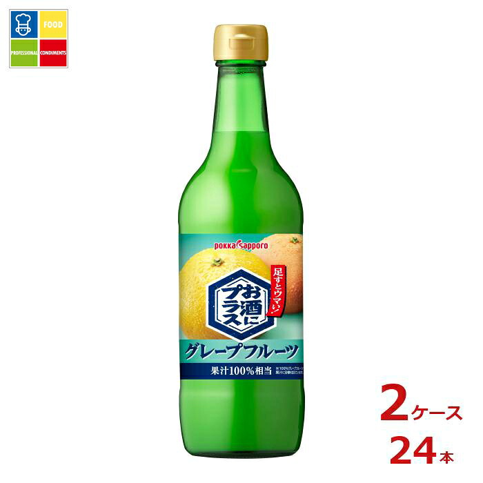 ポッカサッポロ お酒にプラスグレープフルーツ540ml瓶×2ケース（全24本） 送料無料 10,762円
