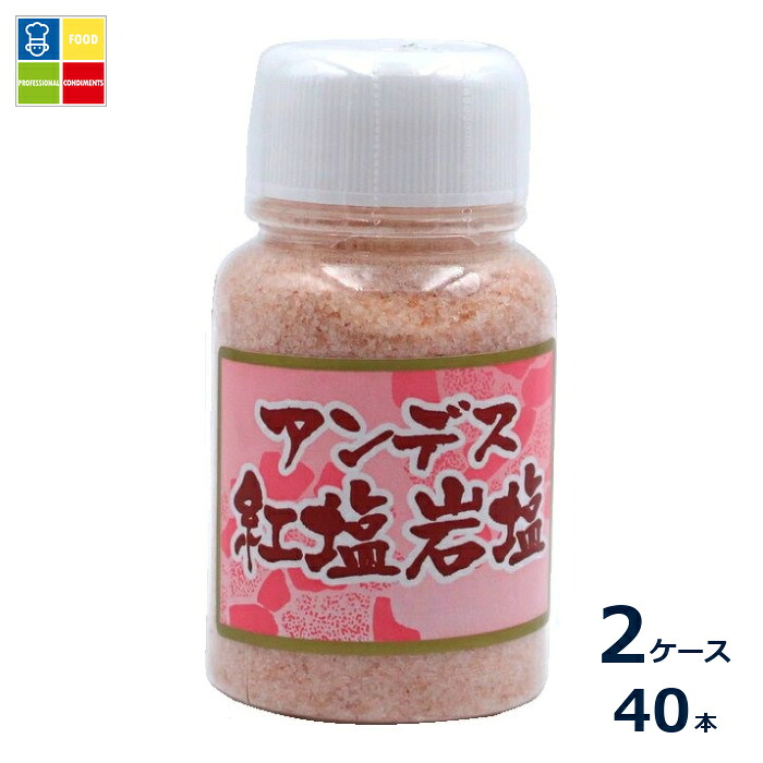 味研 アンデスの紅塩岩塩 卓上200g×2ケース（全40本）送料無料 12,314円