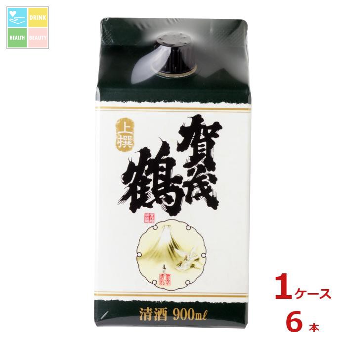 賀茂鶴 上撰パック900ml紙パック×1ケース(全6本)送料無料