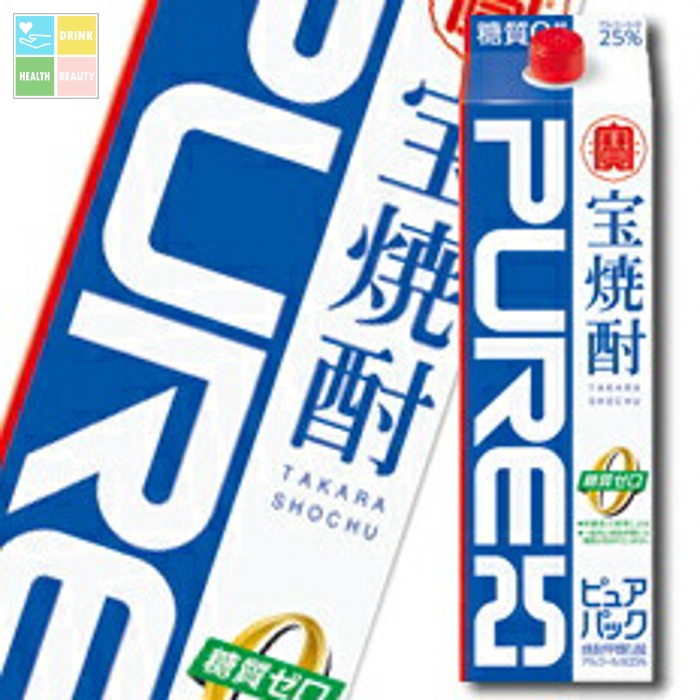 宝酒造 宝焼酎「ピュアパック」25度 紙パック 1.8L×1ケース（全6本） 送料無料
