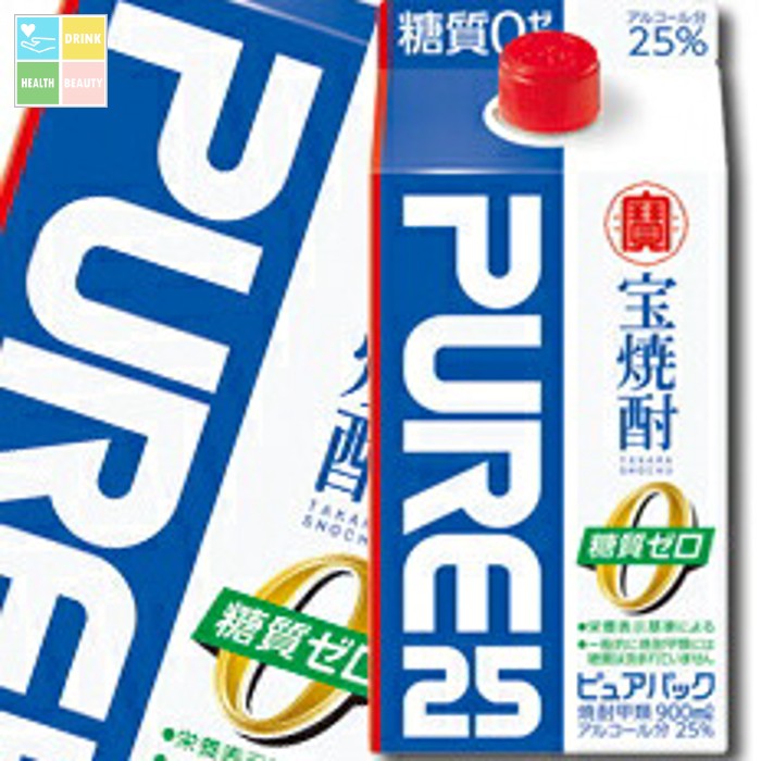 宝酒造 宝焼酎「ピュアパック」25度 紙パック 900ml×1ケース（全6本） 送料無料