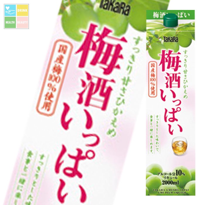 宝酒造 TaKaRa 梅酒いっぱい2L紙パック&times;2ケース（全12本） 送料無料｜うまいもん屋　美美健康サルーテ
