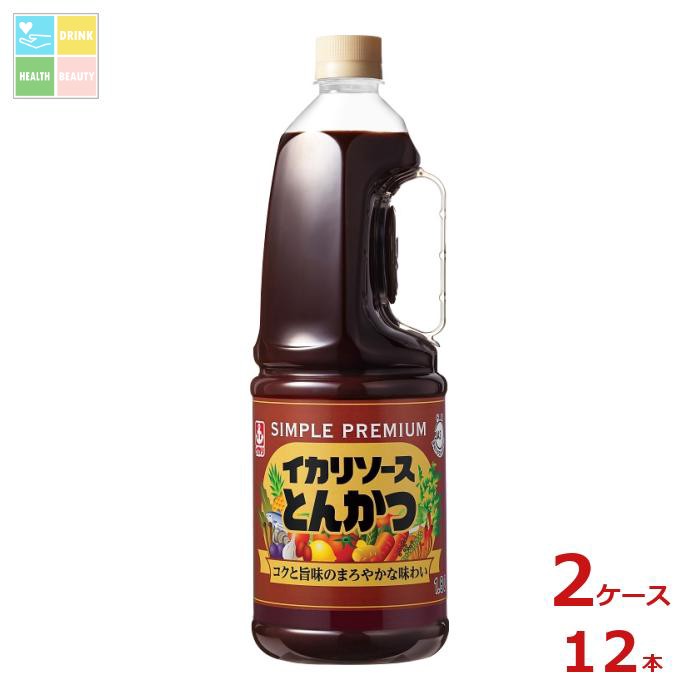 先着限りクーポン付 イカリソース とんかつソース1.8Lハンディペット×2ケース（全12本） 送料無料【co】
