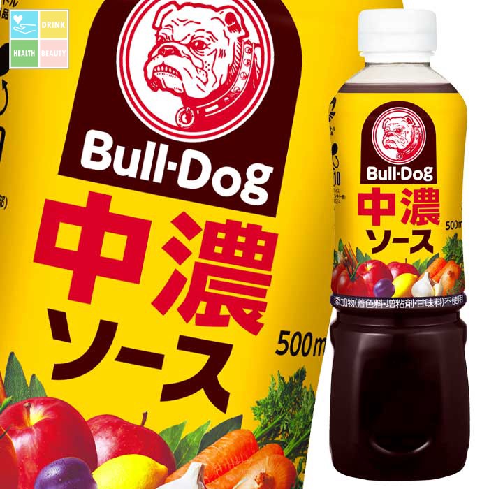 先着限りクーポン付 ブルドックソース ブルドック 中濃ソース500ml×1ケース（全20本） 送料無料【co】