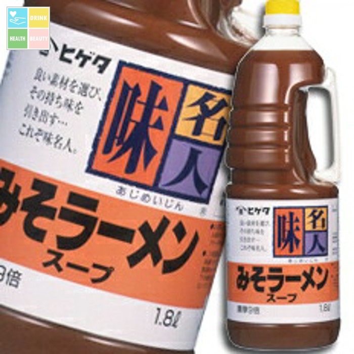 ヒゲタ しょうゆ 味名人みそラーメンスープハンディペット1.8L×2ケース（全12本） 送料無料