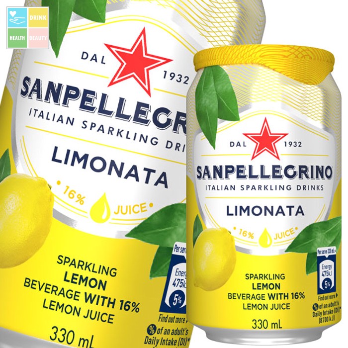 サンペレグリノ イタリアンスパークリングドリンク リモナータ（レモン）330ml缶×3ケース（全72本） 送料無料