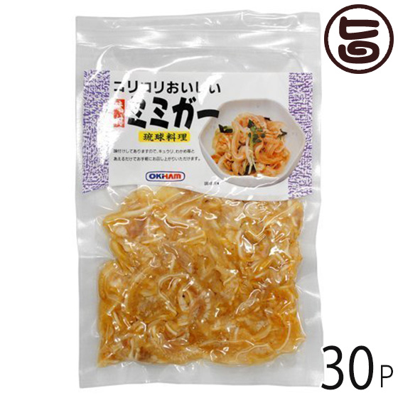 オキハム コリコリおいしい 味付ミミガー 80g 30p 沖縄 土産 定番 人気 おつまみ 琉球料理 豚耳 珍味 条件付き送料無料 コラーゲンたっぷり 醤油とごま油ベースで味付けした珍味 こちらの商品は下記の地域で追加送料が発生 Volleybalcluboegstgeest Nl