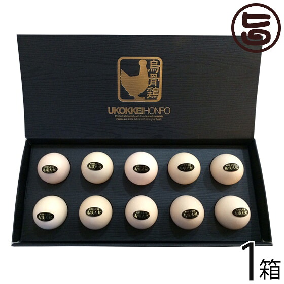 ギフト箱入り 烏骨鶏本舗 烏骨鶏卵 化粧箱入り 10個入り×1箱 岐阜県 土産 人気 希少な烏骨鶏の卵 ビタミン・ミネラル・コリン 内祝い