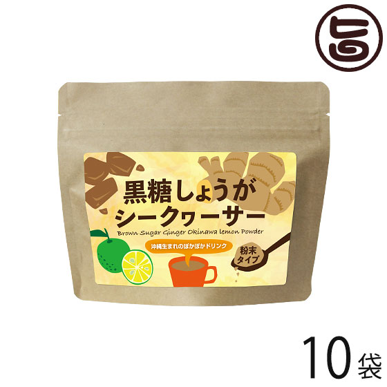 熱帯資源植物研究所 黒糖しょうがシークヮーサー120g×10袋 沖縄 人気 定番 土産 粉末タイプのドリンク